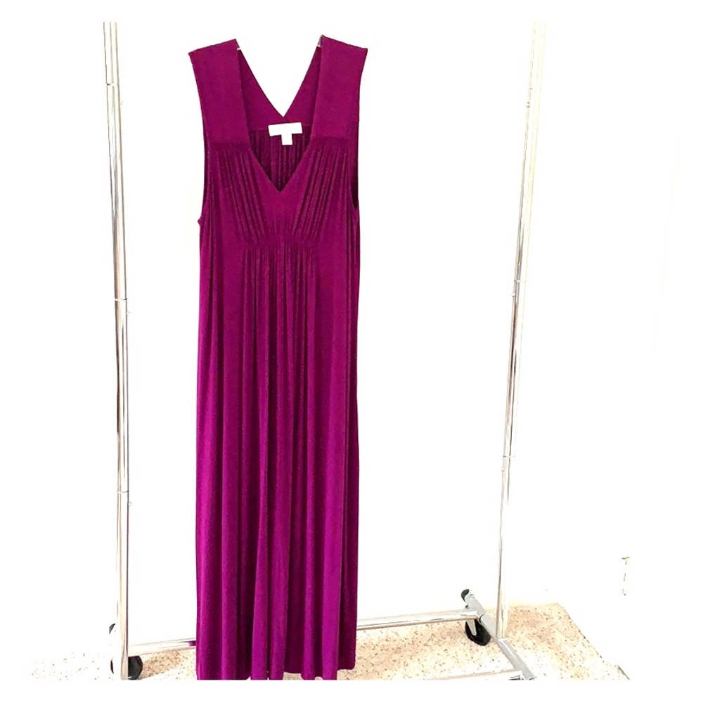 Oscar de la Renta Ruched Nightgown- Magenta in XL